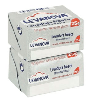 Свіжі пресовані дріжджі — levadura fresca (Levanova), 25 г