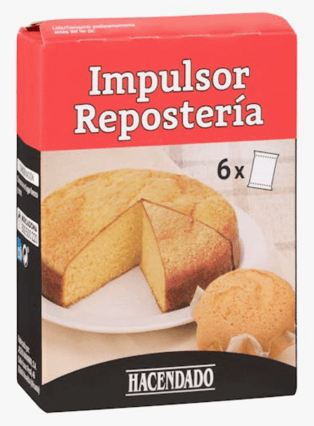 Розпушувач тіста — impulsor de repostería (Hacendado)