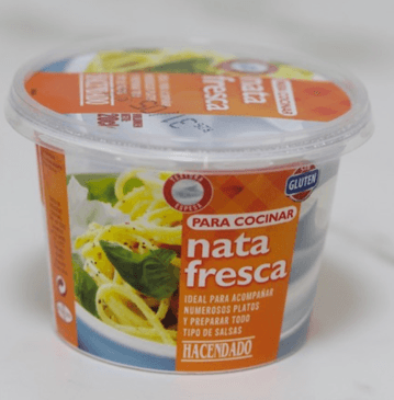 Nata fresca para cocinar (Hacendado, Mercadona)