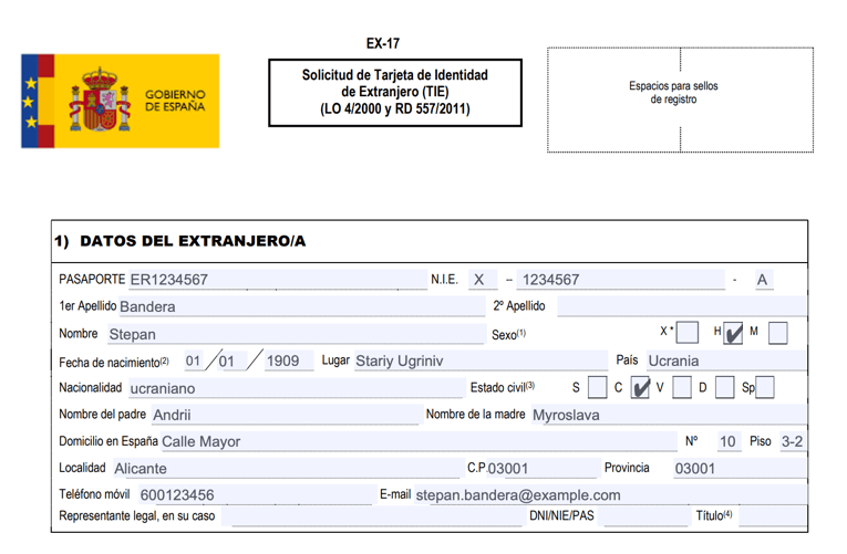 Datos del Extranjero