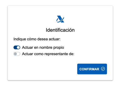 Actuar en nombre propio